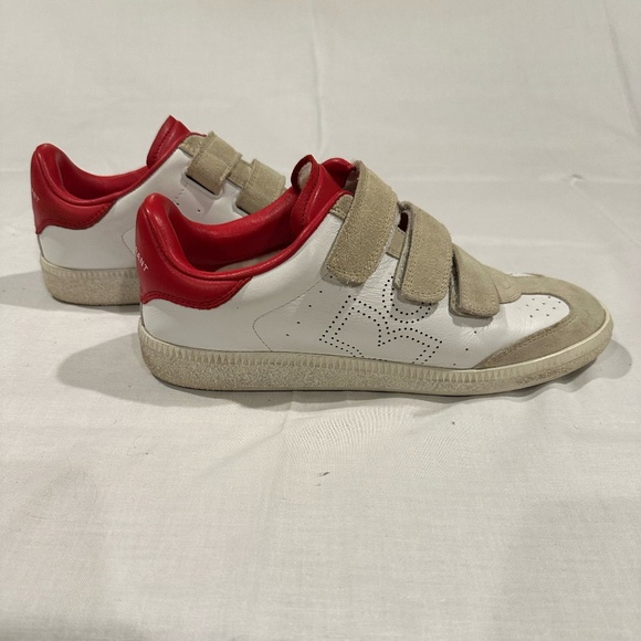 Isabel Marant Low Top Leather & Suede Sneakers - Picture 2 of 7